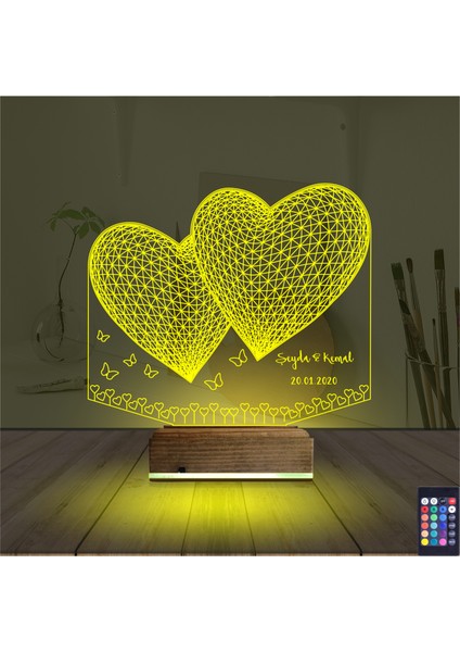 Kirppi 3D Lamba Kalp Sevgiliye Hediye V15 Kişiye Özel Masa Gece Lambası indirimleri