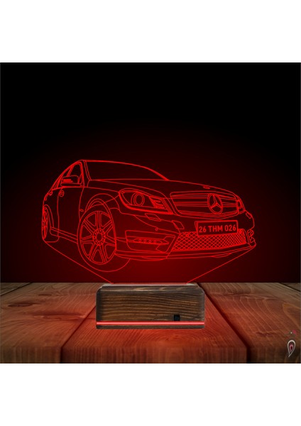 Kirppi 3D Lamba Araba Mercedes Tasarım Kişiye Özel Masa Gece Lambası fırsatları