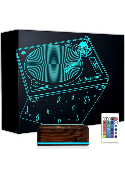Kirppi 3D Lamba Dj Mixer Müzik Kişiye Özel Masa Gece Lambası