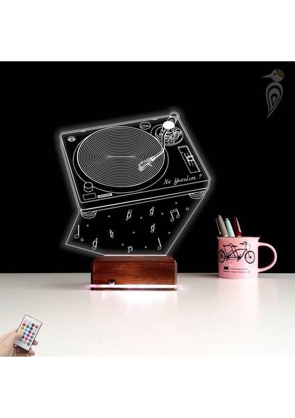 Kirppi 3D Lamba Dj Mixer Müzik Kişiye Özel Masa Gece Lambası fiyatları