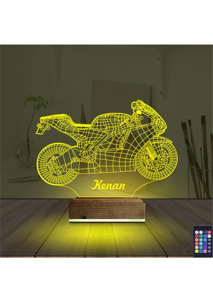 Kirppi 3D Lamba Motorsiklet Yarış Motoru V3 Kişiye Özel Masa Gece Lambası indirimleri