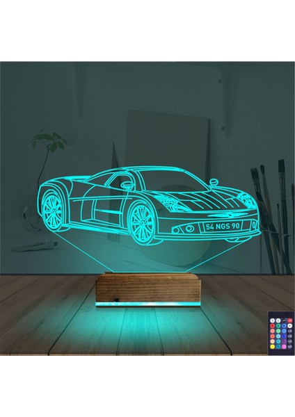 Kirppi 3D Lamba Spor Araba Chevrolet Kişiye Özel Masa Gece Lambası modelleri