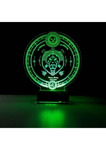 Kirppi 3D Lamba Astroloji Aslan Burcu Kişiye Özel Masa Gece Lambası fiyatları