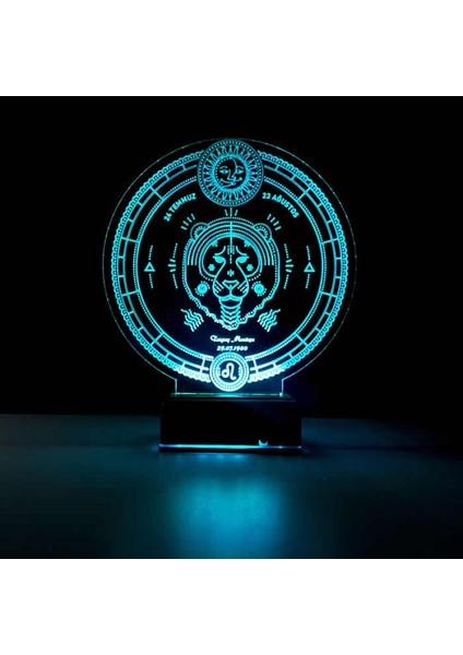 Kirppi 3D Lamba Astroloji Aslan Burcu Kişiye Özel Masa Gece Lambası fırsatları