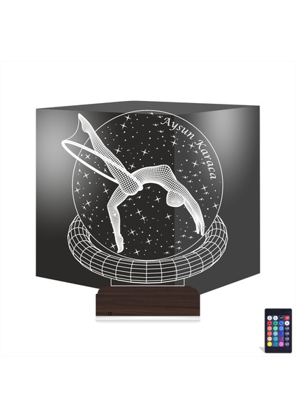 Kirppi 3D Lamba Jimnastik Jimlastik Kişiye Özel Masa Gece Lambası