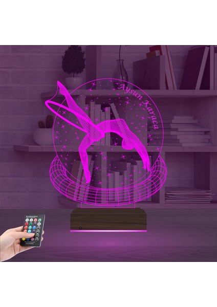 Kirppi 3D Lamba Jimnastik Jimlastik Kişiye Özel Masa Gece Lambası fırsatları