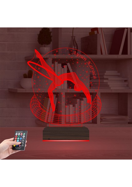 Kirppi 3D Lamba Jimnastik Jimlastik Kişiye Özel Masa Gece Lambası indirimleri