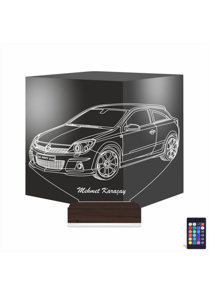 Kirppi 3D Lamba Araba Opel Astra Tasarım Kişiye Özel Masa Gece Lambası