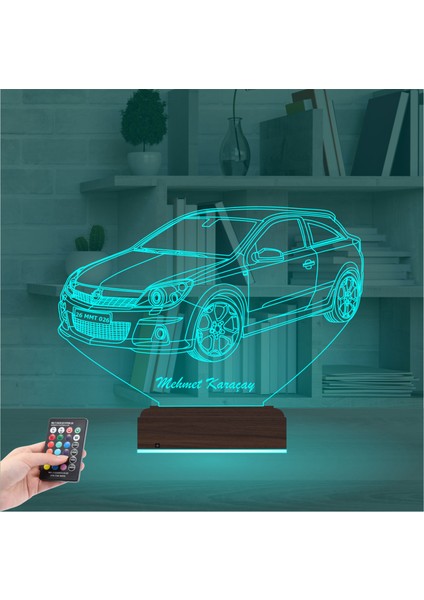 Kirppi 3D Lamba Araba Opel Astra Tasarım Kişiye Özel Masa Gece Lambası modelleri
