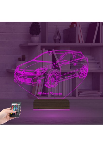 Kirppi 3D Lamba Araba Opel Astra Tasarım Kişiye Özel Masa Gece Lambası fırsatları