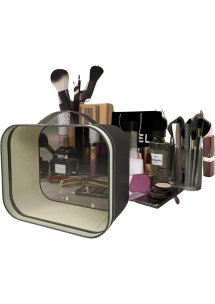 Wiforte Şeffaf Makyaj Çantası - Makyaj Malzemesi Düzenleyici, Sütyen ve Iç Çamaşır Organizeri, Kozmetik Malzemesi Saklama Çantası