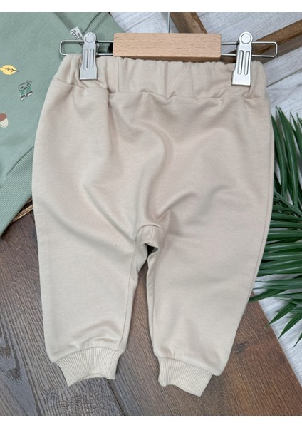 Babybiscoi Ayıcık Basklı Safari Şapkalı Uzun Kollu 3'lü Erkek Bebek Takım fiyatları