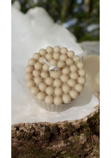 3'lü Bubble Pearl Silindir Kokulu Dekoratif ve Hediyelik Organik Soya Mumu fırsatları