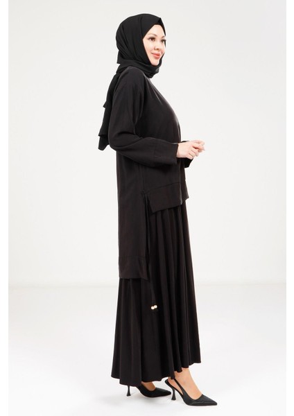 Tesettür Siyah Tunik Etek 9192 modelleri