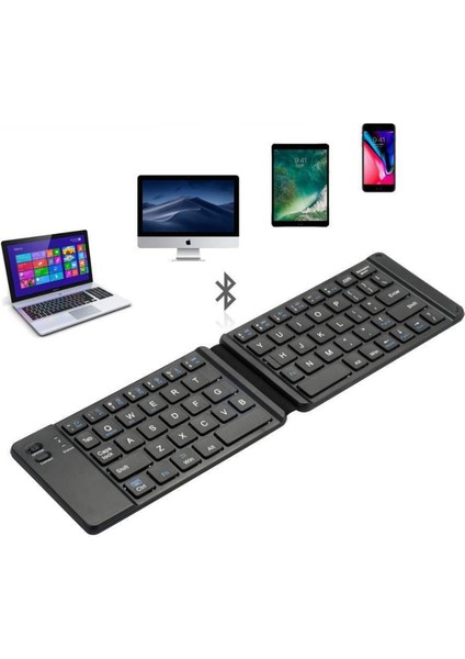 Multizone Katlanabilir Mini Bluetooth Klavye Android/ios/pc Uyumlu Şarjlı Taşınabilir