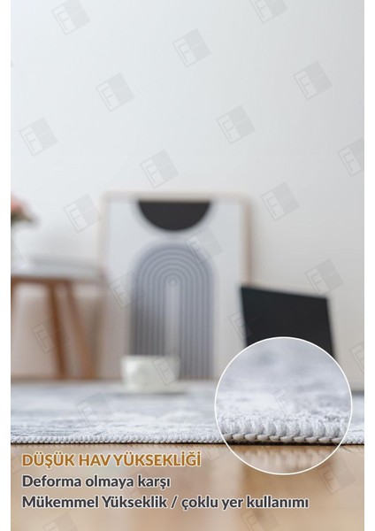 Dijital Baskılı Yıkanabilir Dot Taban Kaymaz Halı Yolluk Mutfak Salon Halısı