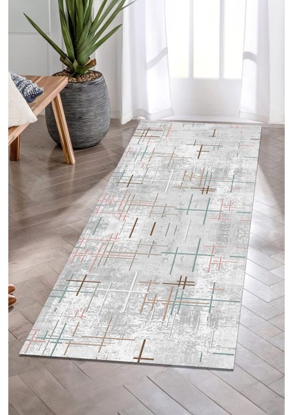 Dijital Baskılı Yıkanabilir Dot Taban Kaymaz Halı Yolluk Mutfak Salon Halısı Yolluğu