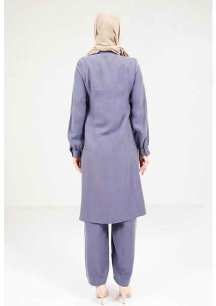 Rahat Kesim Lacivert Tunik Pantolon Takım 9241 fırsatları