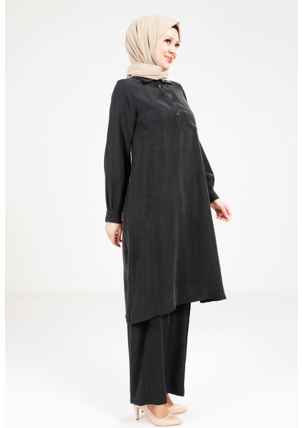 Rahat Kesim Siyah Tunik Pantolon Takım 9241 fiyatları