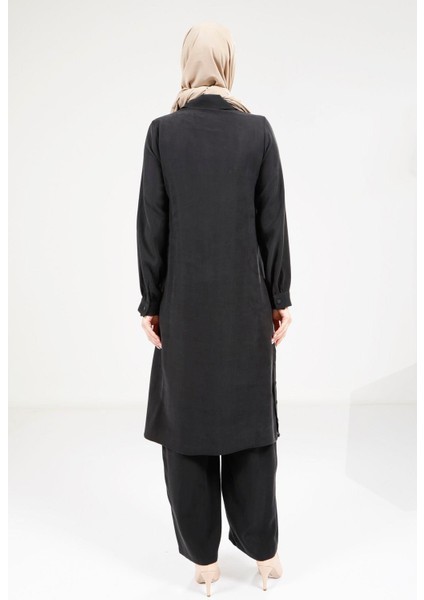 Rahat Kesim Siyah Tunik Pantolon Takım 9241 fırsatları