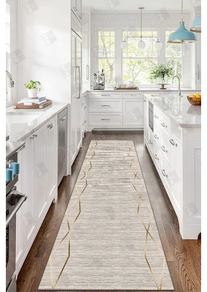 Dijital Baskı Kaymaz Taban Yıkanabilir Kesme Koridor Mutfak ve Oda Salon Kesme Yolluk Halı