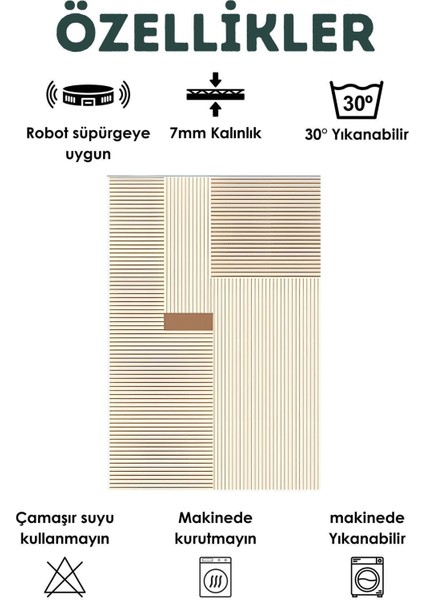 Dijital Baskılı Yıkanabilir Dot Taban Kaymaz Halı Yolluk Mutfak Salon Halısı