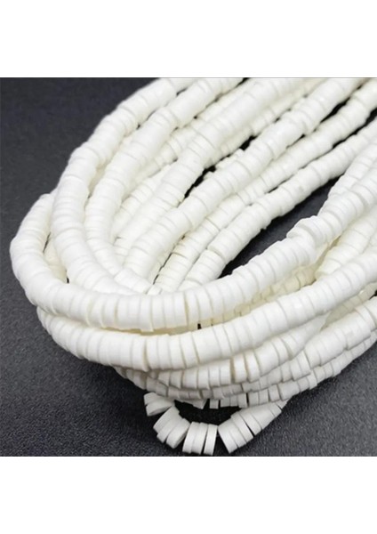 5 Dizi Beyaz Fimo Boncuk Kolye Bileklik Telefon Aksesuarları Takı Malzemeleri