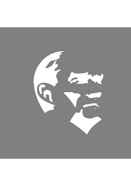Mustafa Kemal Atatürk Silüet Sticker 17X17 cm