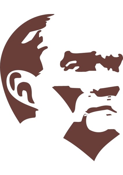 Mustafa Kemal Atatürk Silüet Sticker 17X17 cm