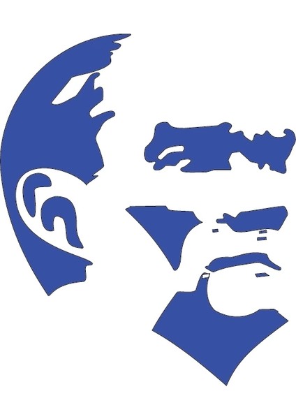 Mustafa Kemal Atatürk Silüet Sticker 17X17 cm