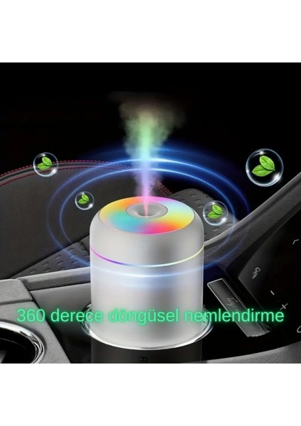 Wiforte Beyaz Hava Nemlendirme Humidifier – Ortam, Oda ve Araç Için Buhar Makinesi, Işıklı Nemlendirici Sprey (Yüksek Performans)