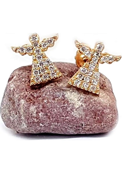 Melek figürlü gümüş rose küpe fiyatları