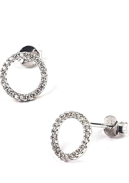 Zirkon taşlı gümüş küpe