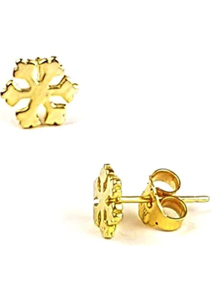 Kar Tanesi Figürlü Gümüş Bayan Küpe