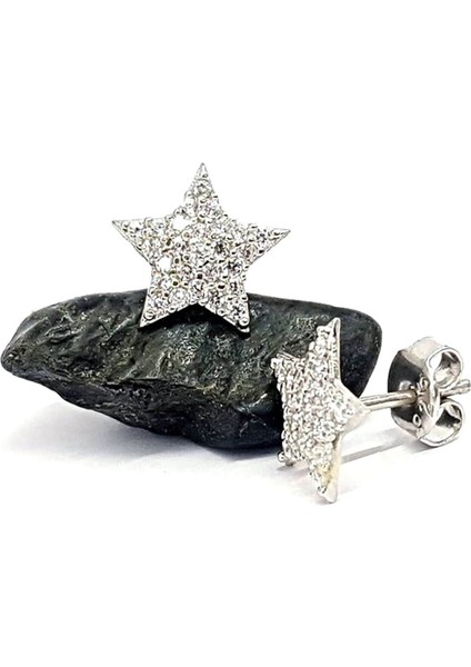 Yıldız Figürlü Gümüş Küpe