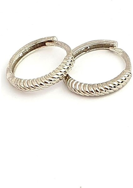 gümüş burgu halka küpe 1cm