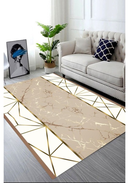 Dijital Baskılı Yıkanabilir Dot Taban Kaymaz Halı Yolluk Mutfak Salon Halısı Yolluğu (51)