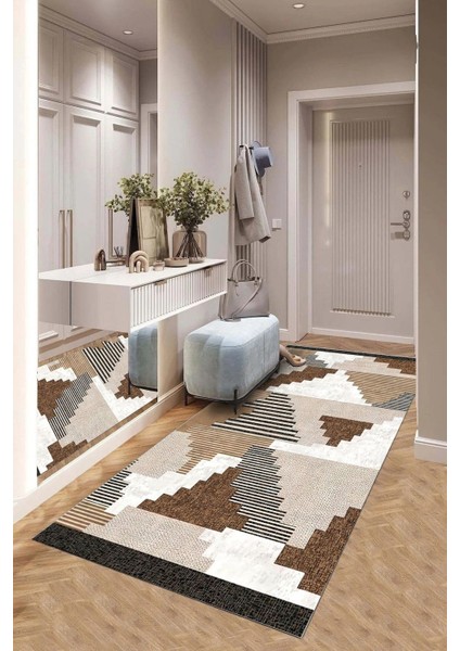 Dijital Baskılı Yıkanabilir Dot Taban Kaymaz Halı Yolluk Mutfak Salon Halısı Yolluğu (51)