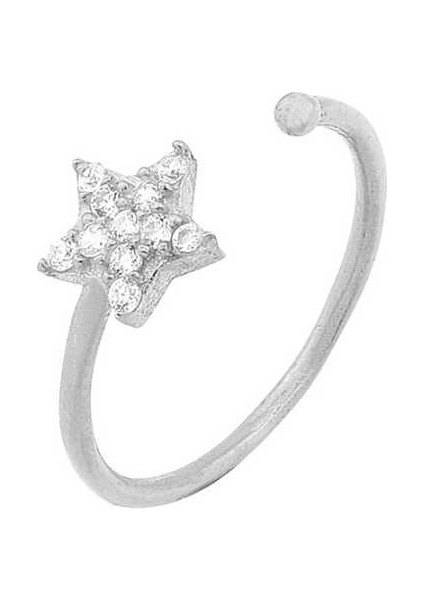 925 Ayar Gümüş Minik Yıldız Taşlı Yüzük, Beyaz fiyatları