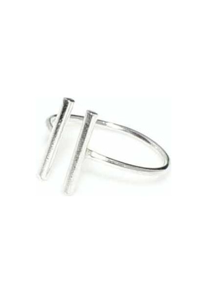 925 Ayar Gümüş Çubuk Ayarlanabilir Yüzük, Beyaz modelleri