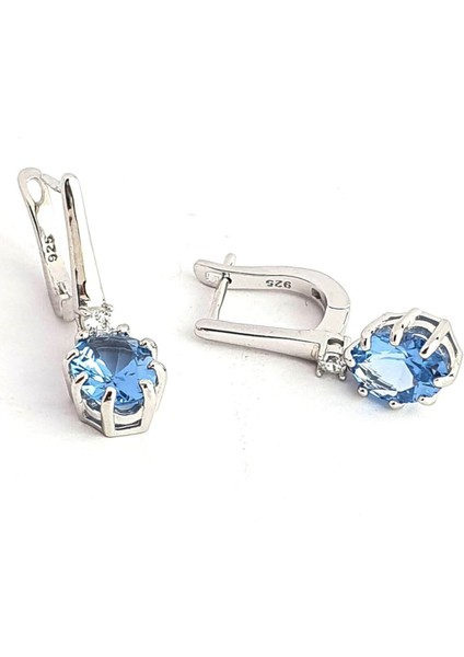 Sky Diamond Blue 925 Ayar Gümüş Küpe fiyatları