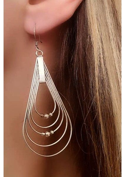 925 ayar gümüş tasarım bohem küpe.