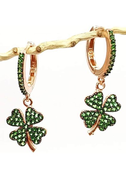 Yonca Figürlü Gümüş Bayan Küpe