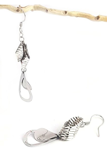 İtalyan tasarımı sallantılı gümüş küpe