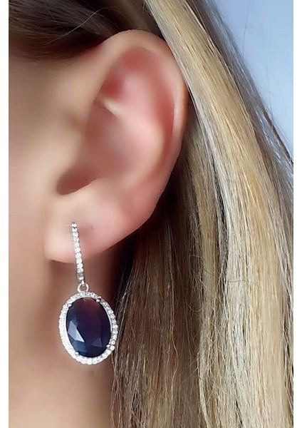 mor Ametist taşlı 925 ayar gümüş küpe fiyatları