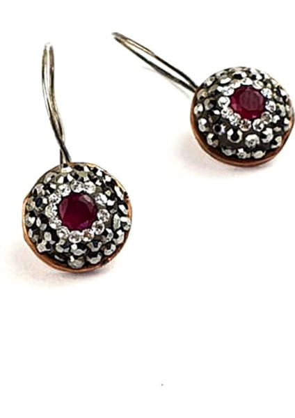 Swarovski Taşlı Kök Yakut Taşlı Gümüş Otantik Küpe fiyatları