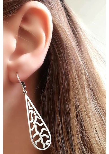 925 ayar gümüş tasarım damla bohem küpe