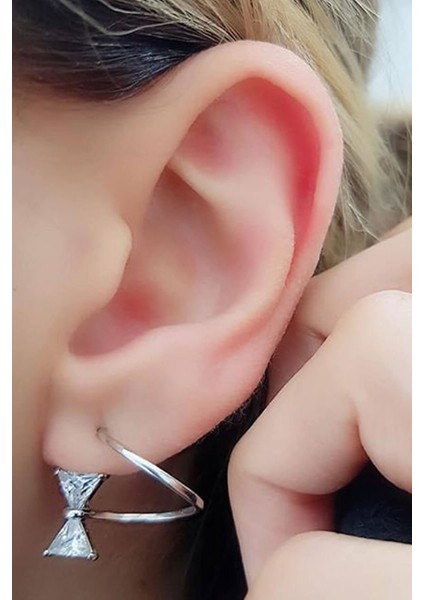 İtalyan tasarımı fiyonklu gümüş spiral küpe fiyatları