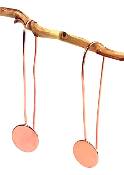 İtalyan tasarımı gümüş üzerine rose altın kaplama sallantılı küpe fiyatları