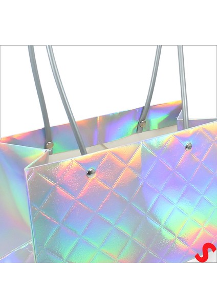 Hologram Karton Çanta, 22 x 13,5 x 11 cm - 1 Adet indirimleri